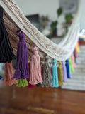 Boho Lounger Hammock - Natural Rainbow