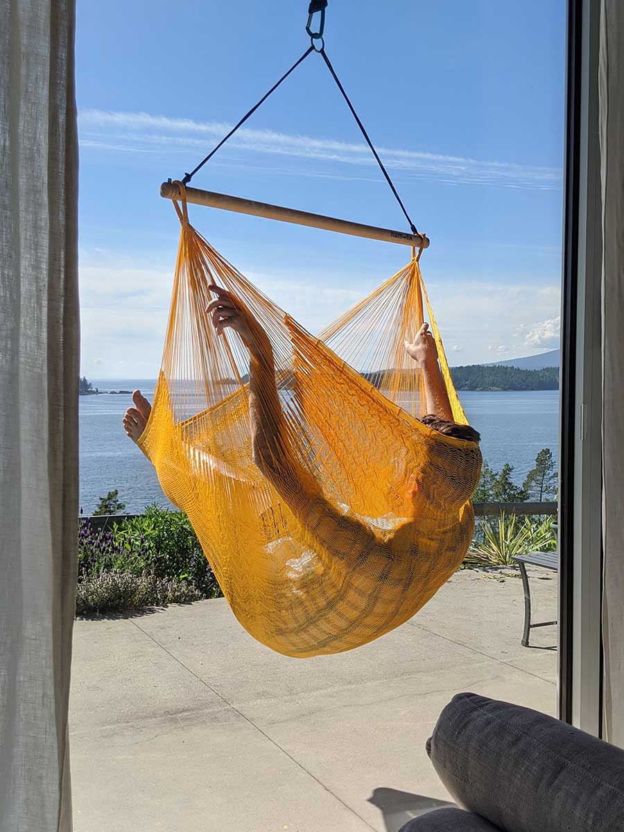 Inside hammock chair store