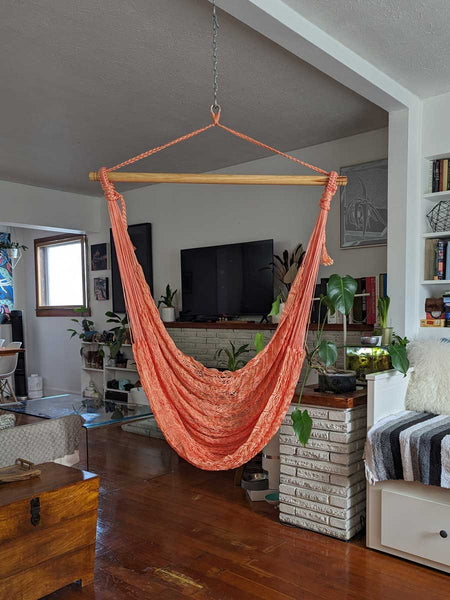 Thick Hangout Chair | Indoor & Outdoor Hammock Chair | Coral – Hamuhk