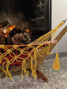 Cat Hammock with Fringe